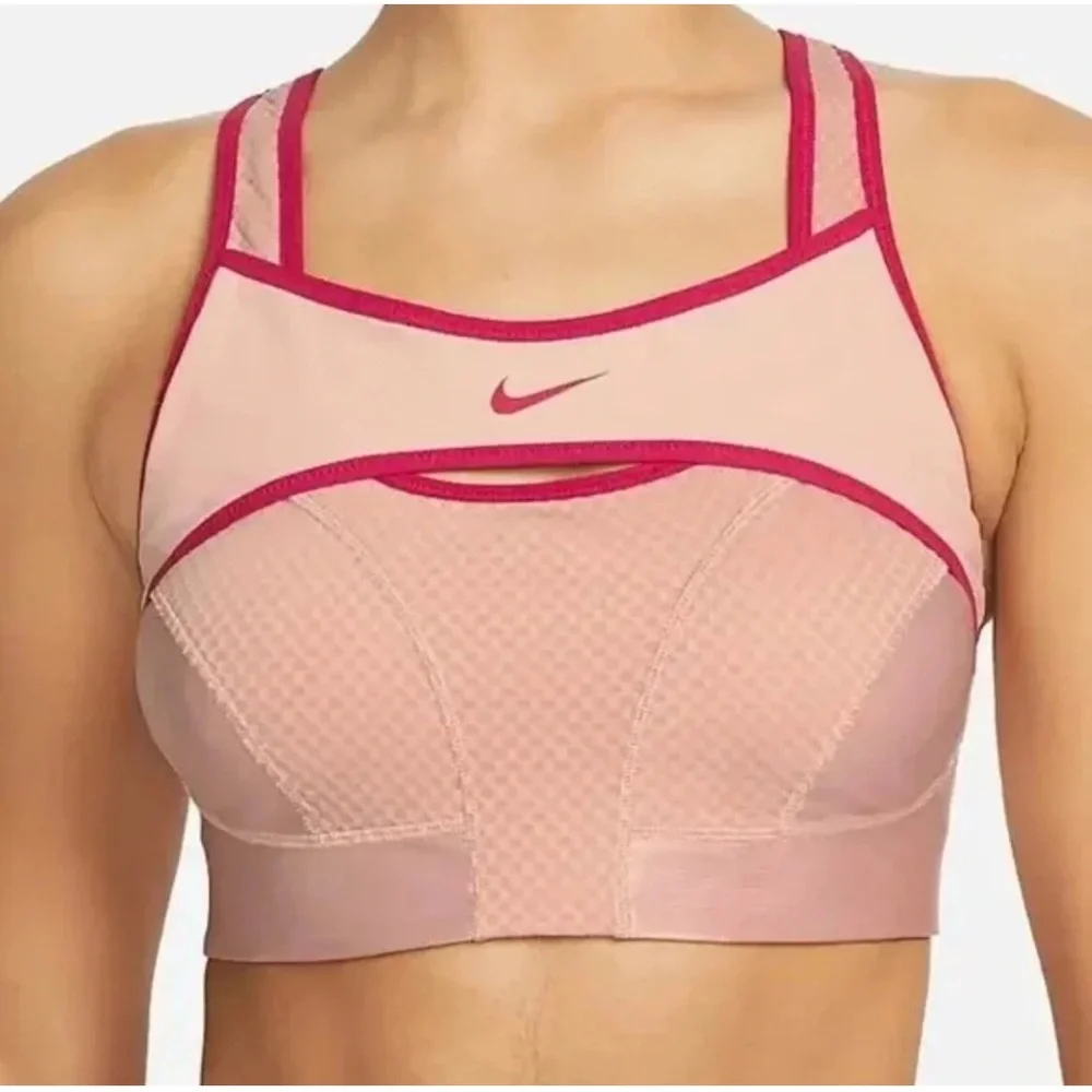 Nike Dri-FIT ADV Alpha High-Support Sports Bra Peach and Red Sports Bra Sz M - Picture 12 of 12